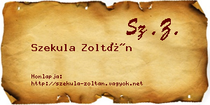 Szekula Zoltán névjegykártya