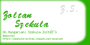 zoltan szekula business card